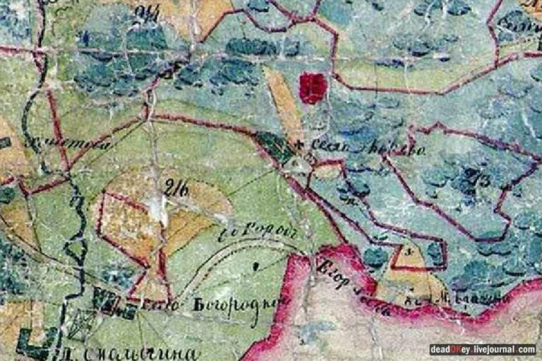Историческая карта Коренева. 1797 год