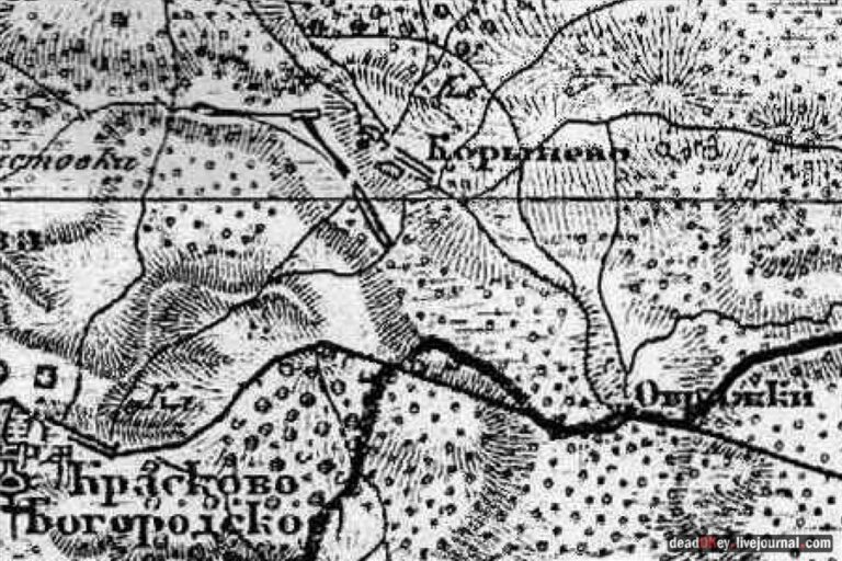 Историческая карта Коренева. 1860 год