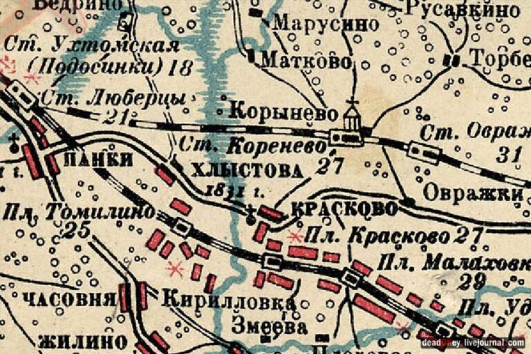 Историческая карта Коренева. 1925 год